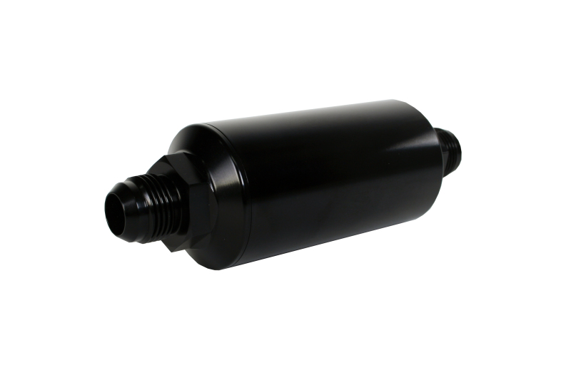 10an Inline Fuel Filter 40 Micron 2in OD Black - 12388