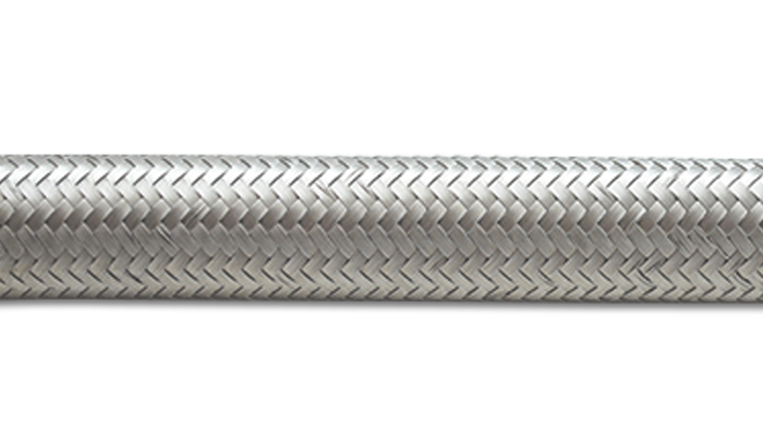 Stainless Steel Braided Flex Hose; Size: -10AN; Hose ID 0.56in.; 5ft. Roll; - 11940