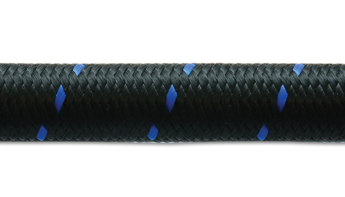 10ft Roll -4 Black Blue Nylon Braided Flex Hose - 11964B