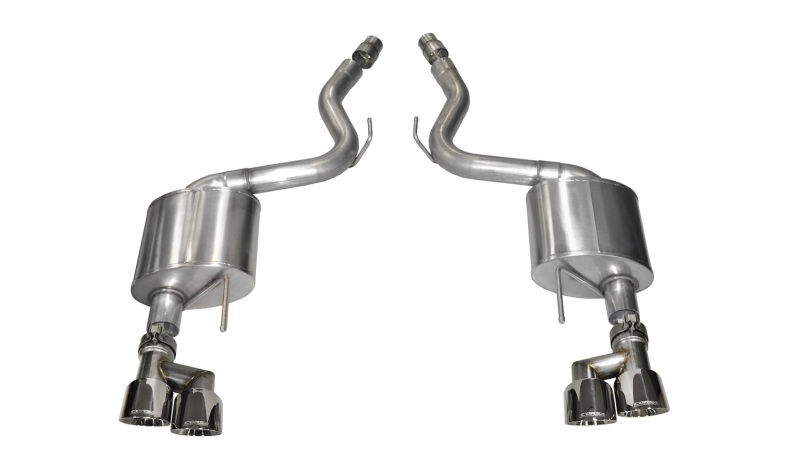 Corsa 15-16 Ford Mustang GT 5.0 3in Axle Back Exhaust Polish Quad Tips (Sport) - 14334