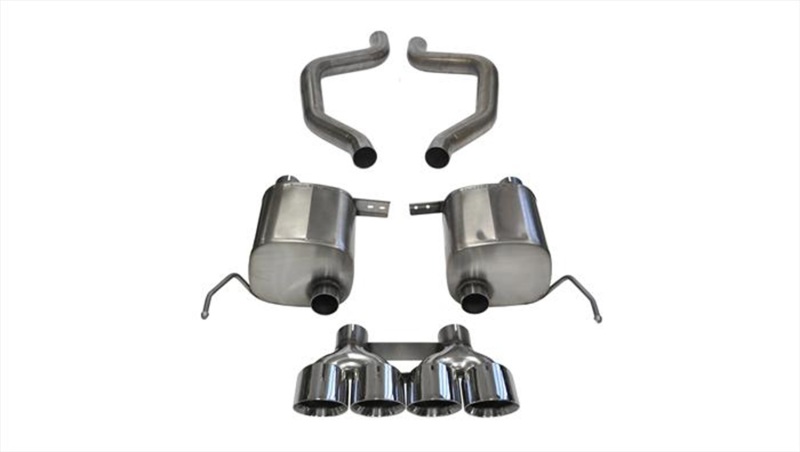 Corsa 15+ Chevy Corvette Z06 (Grand Sport M/T Only) 3in Axle Back Xtreme Exhaust Pol Quad 4.5in Tip - 14766