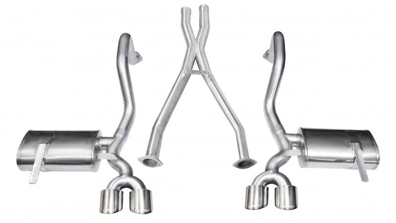 2.5in. Cat-Back Dual Rear Exit with Twin 4.0in. Polished Pro-Series Tips - 14962
