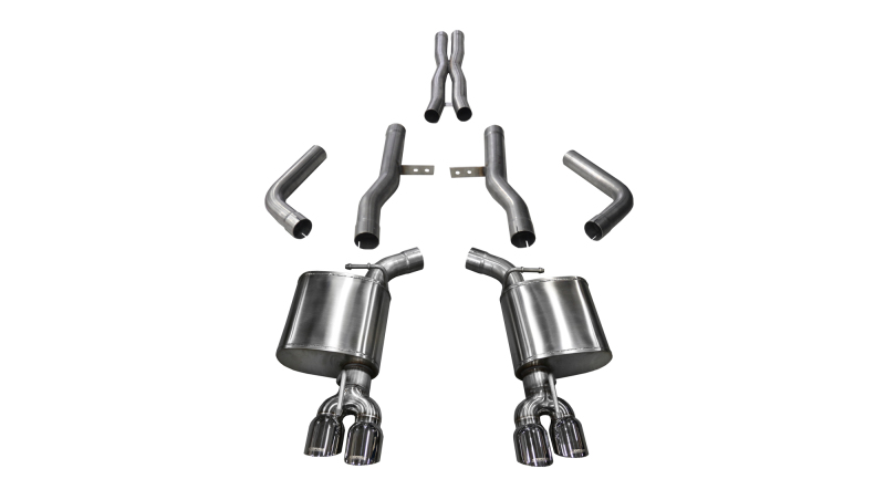 Corsa 15-17 Dodge Challenger Hellcat Dual Rear Exit Extreme Exhaust w/ 3.5in Polished Tips - 14989