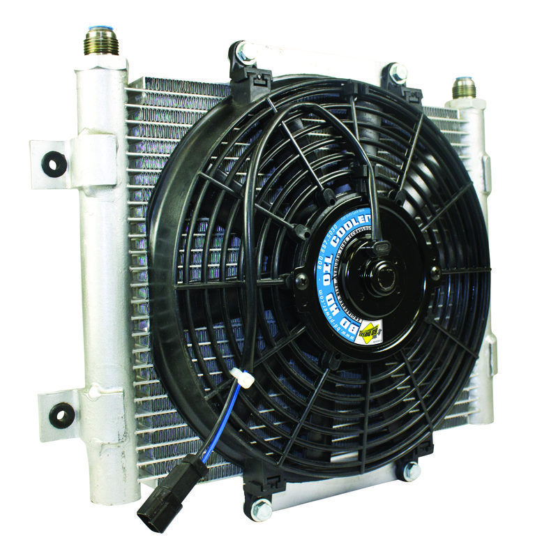 BD Diesel Xtrude Trans Cooler w/Fan 5.5in - 1300611