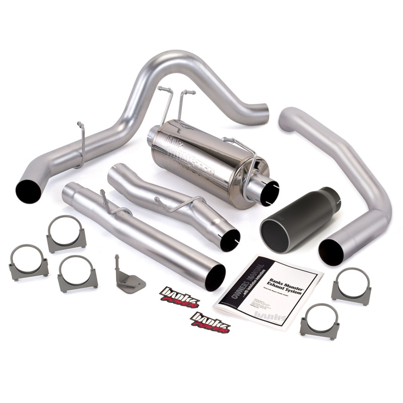 Monster Exhaust System; S/S-Black Tip-2003-07 Ford 6.0L; CCSB - 48785-B