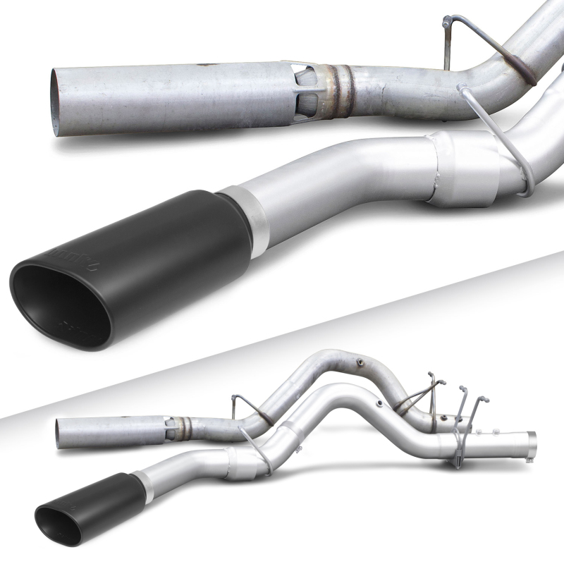 Banks Power 17+ GM Duramax L5P 2500/3500 Monster Exhaust System - SS Single Exhaust w/ Black Tip - 48947-B