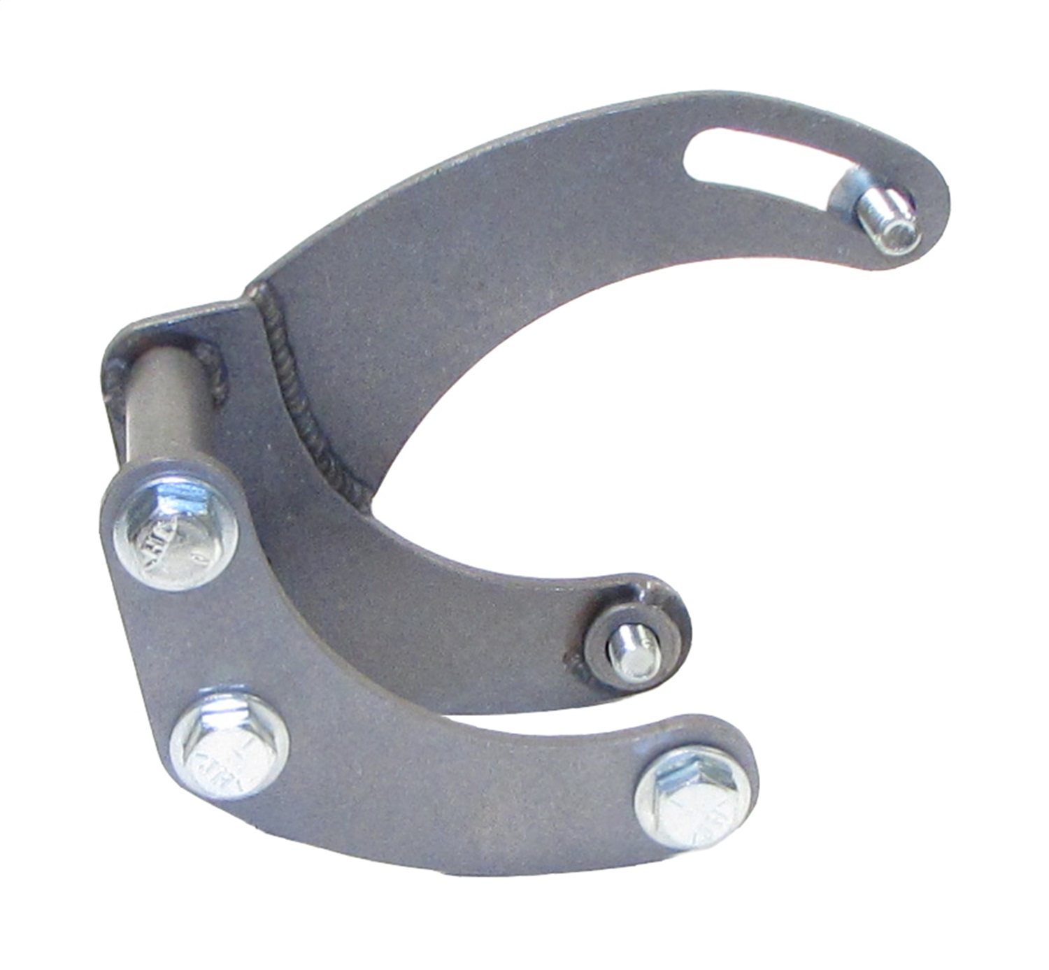 Power steering pump bracket. Natural steel. Fits SBC with short water pump. - 802400