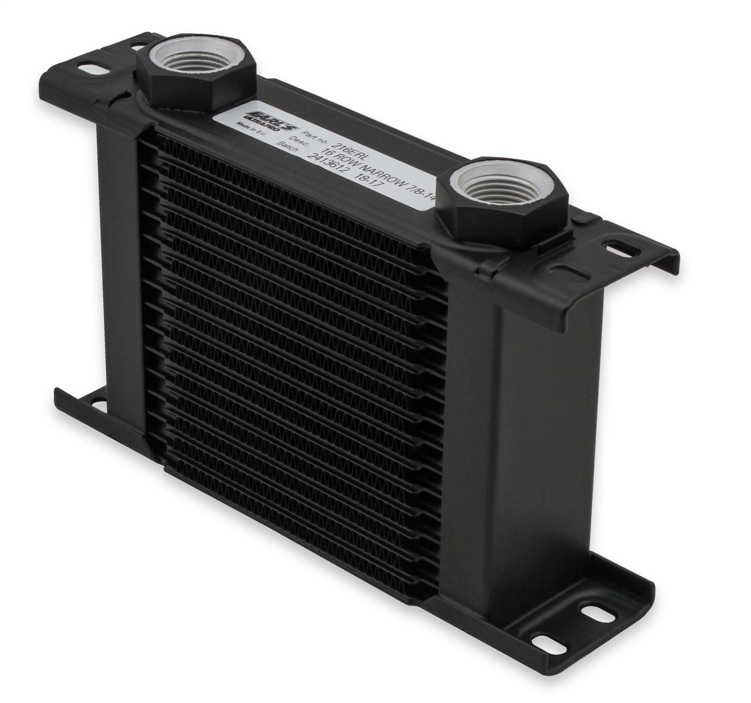 UltraPro Oil Cooler; Black; 10 Row; -10AN O-Ring Female; Narrow; - 210ERL