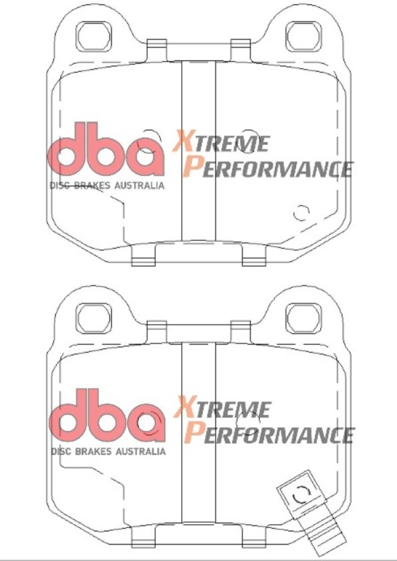 DBA 03-06 EVO / 04-09 STi / 03-07 350Z Track Edition/G35 w/ Brembo XP650 Rear Brake Pads - DB1521XP