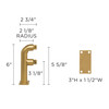 Radius Double Zip (Set of 3) Bracket 1 in. Scale