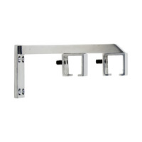 Square Double Zip Bracket Polished Aluminum 1 in. Scale