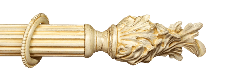 1-3/4 in. Fluted Wood Rod - ADR - Antique Drapery Rod Company - Drapery  Hardware