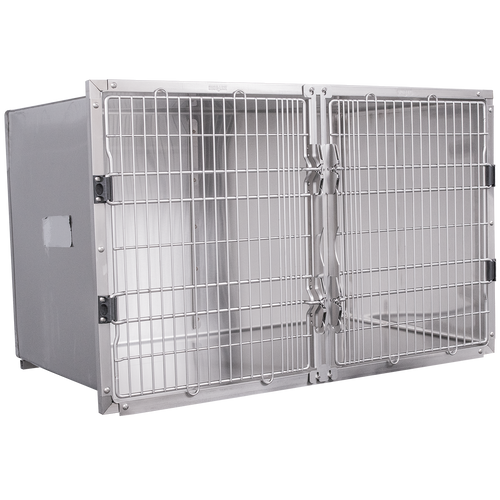 Shor-Line Stainless Steel Double Door Cage, 48"W x 30"H