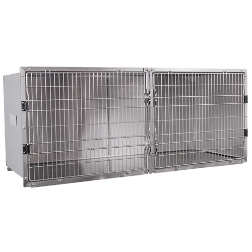 Shor-Line Stainless Steel Double Door Cage, 72"W x 30"H