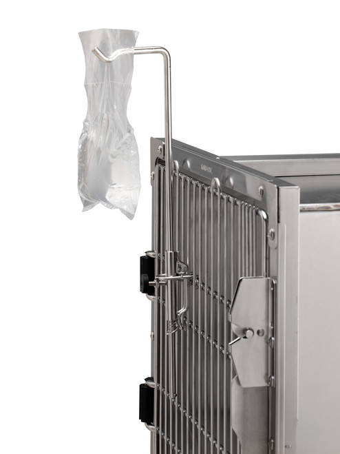 Cage Door IV Holder attached to optional cage