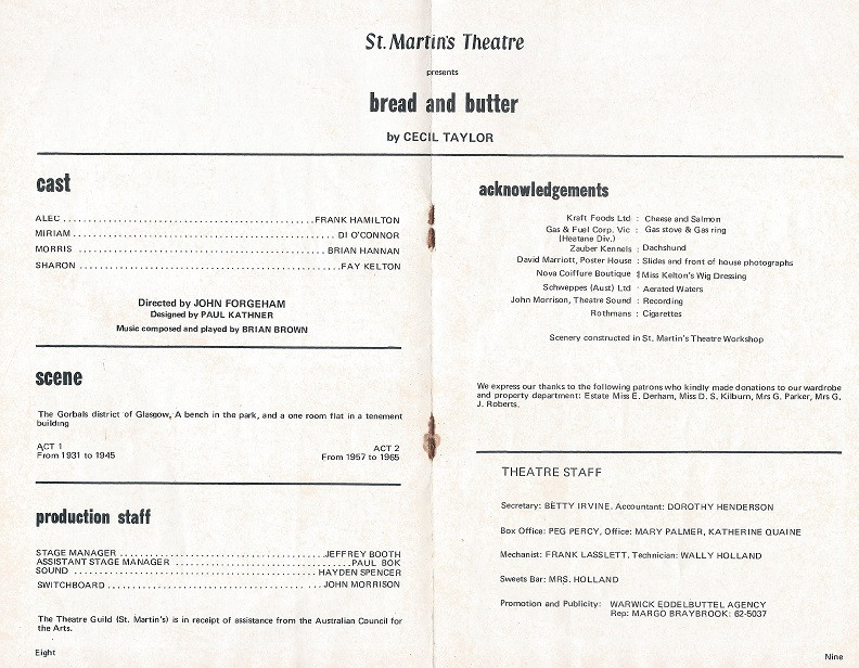 Bread and Butter Theatregold