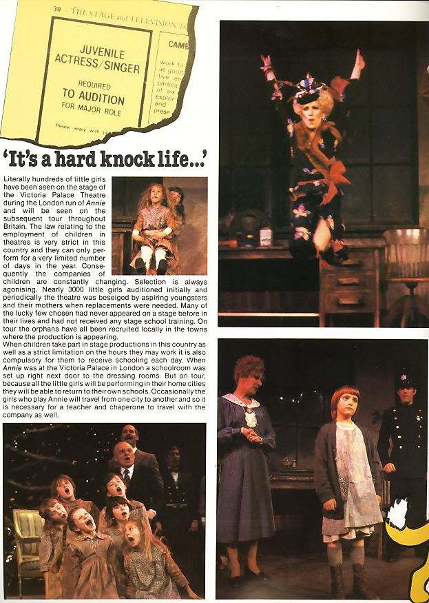 Annie West End Auditions Annie London 1981 Souvenir Program Charles West Trevor Jones
