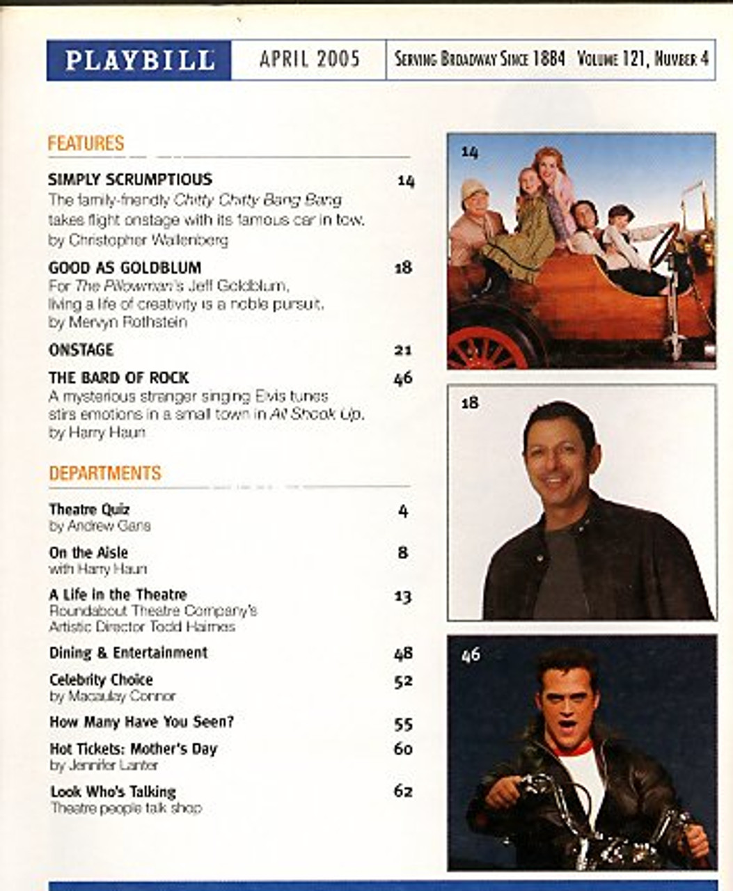 All Shook Up Broadway April 05 Playbill Jenn Ganbatese