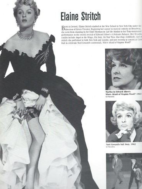 Elaine Stritch at Liberty, Souvenir Brochure Old Vic 2013, Elaine Stritch (February 2, 1925 – July 17, 2014) was an American actress and singer, best known for her work on Broadway