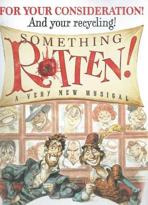 "Something Rotten" Tony Voter Souvenir Program, Brian d'Arcy - Christian Borle, Brad Oscar, Broadway 2015 Tony Awards
A Tony "For your Consideration' brochure is sent to all Tony Voters, so they can read the reviews, check out the actors and the production value. A Rare collectors piece, check out all the pictures below.