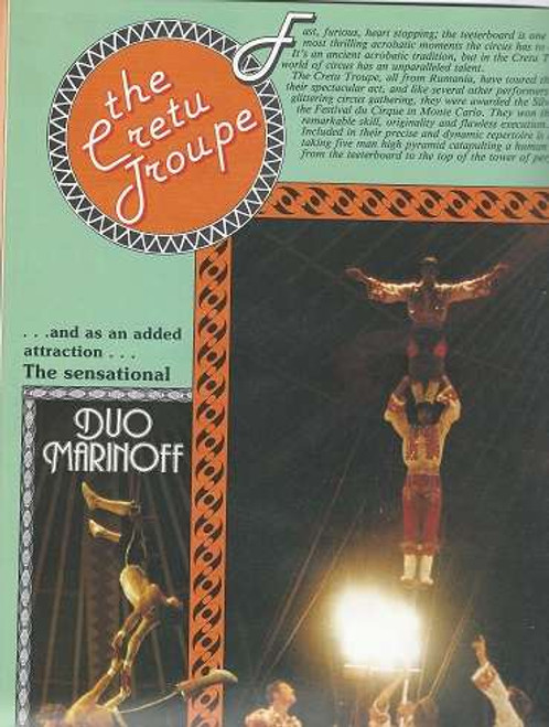 Circus Spectacular Presented by Michael Edgley and Bullen Brothers, Australia Tour 1983, With Jacko Fossett, Duo Marinoff from the Romanian State Circus, The Zalewski from Poland