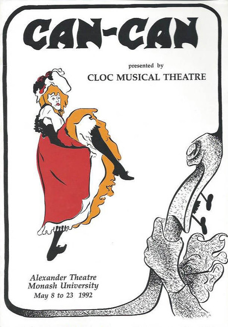 Can Can (Musical) Daniella Maddalena, Richard Corboy, Steve Murray, Souvenir Program  Cloc Musical Theatre Melbourne 1992