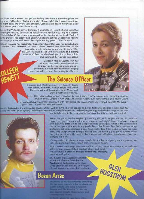Return to the Forbidden Planet (Musical), George Kapiniaris, D.J Foster, Tony Harvey, George Washing Machine, Colleen Hewett
Souvenir Brochure - Lots of Great Pictures of the cast and crew