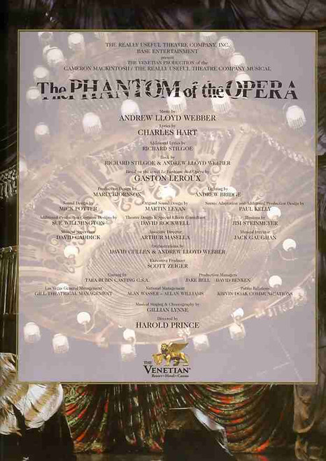Phantom of the Opera (Musical), Anothony Crivello, Kristi Holden, Andrew Ragone, Las Vegas Production at Phantom Theatre