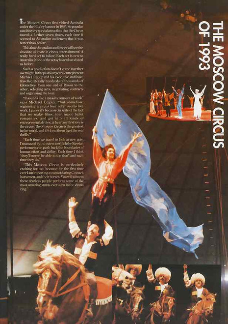 Great Moscow Circus (Circus), Australian Tour 1992-1993, The title “Moscow State Circus” is used for a variety of circuses