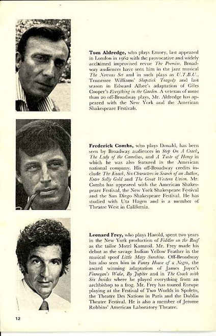 The Boys in the Band (Play), Kenneth Nelson, Peter White, Leonard Frey, Cliff Gorman - 1968, Theatre 4 New York Off B'Way