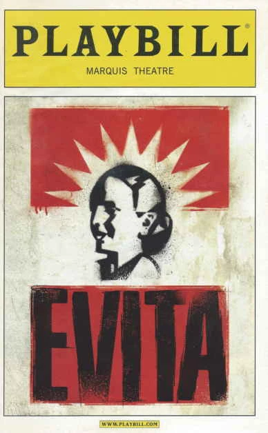 Evita Playbill Opening Night Apr 5, 2012 includes After Party Invitation, Ricky Martin, Elena Roger, Michael Cerveris, Christina DeCicco