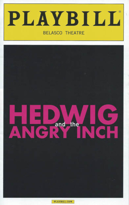 Hedwig and the Angry inch (Sept 2014), Andrew Rannells, Lena Hall, Justin Craig, Matt Duncan, Tim Mislock, Peter Yanowitz, Shannon Conley, Hedwig Playbill, Hedwig Program