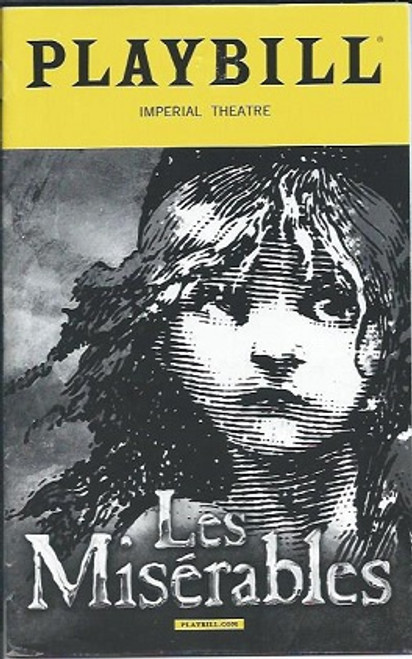 Les Miserables . Imperial Theatre, Playbill, John Owen-Jones, Hayden Tee, Joshua Morgan, Bruce Landry, Marcus D'Angelo, Sean Reda, David Rossmer, Alex Finke
