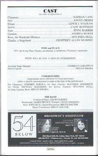The Nance, Playbill, Nathan Lane Lyceum Theatre, PlaybillApril 2013, Nathan Lane, Jonny Orsini, Lewis J Stadlen, Jenni Barber, Andrea Burns, Cady Huffman, Mylinda Hull, Geoffrey Allen Murphy