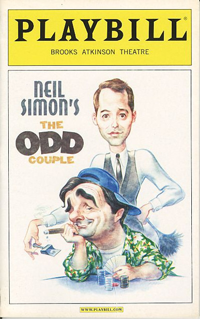 The Odd Couple (Play),   Nathan Lane. Matthew Broderick, Rob Bartlett, 2005 Brooks Atkinson Theatre, The Odd Couple Playbill