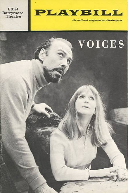 Voices (Play), Julie Harris, Richard Kiley Directed by Gilbert Cates
Ethel Barrymore Theatre (Mar 1972), Voices Playbill