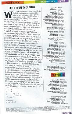 The Visit by Terrence McNally, June Pride Edition 2015 Season, Chita Rivera, Roger Rees, Jason Danieley, The Visit Playbill, David Garrison, Mary Beth Peil, George Abud, Matthew Deming, Dianna Dimarzio