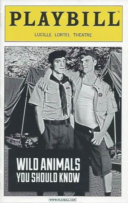 Wild Animals You Should Know (Play), Gideon Glick - Alice Ripley, Nov 2011 Playbill / Program Off Broadway, off broadway playbill, gay broadway