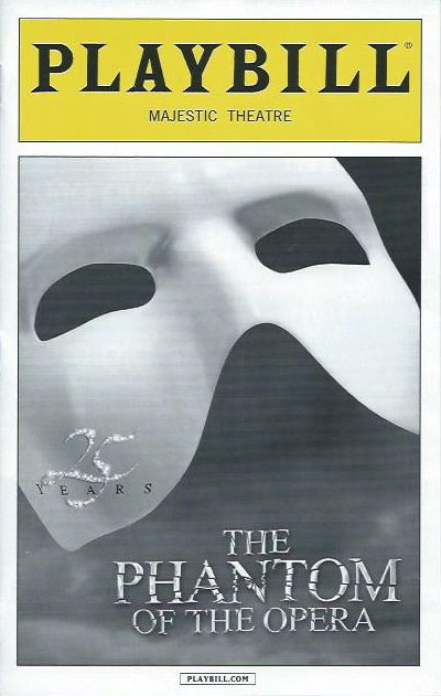 Phantom of the Opera (Sept 2012)  Playbill
Hugh Panaro, Trista Moldovan, Kyle Barisich– Majestic Theatre