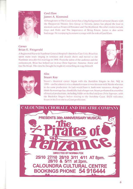 Oklahoma (Musical)
Greg Pleming, Katherine Carr, Marilyn Rodgers, David Mackay
2000 Bats Theatre Company Australia 