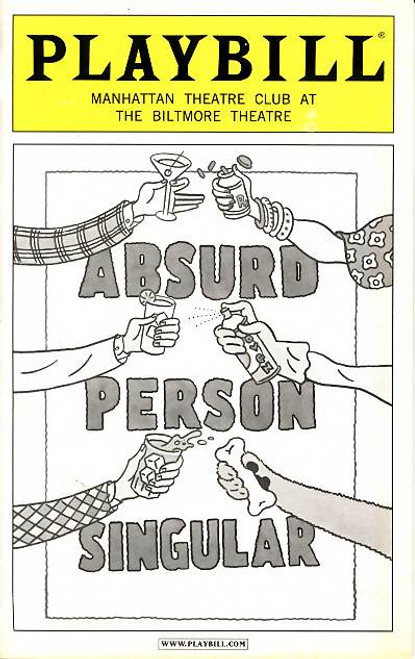 Absurd Person Singular is a 1972 play by Alan Ayckbourn. Divided into three acts, it documents the changing fortunes of three married couples. Each act takes place at a Christmas celebration at one of the couples' homes on successive Christmas Eves.