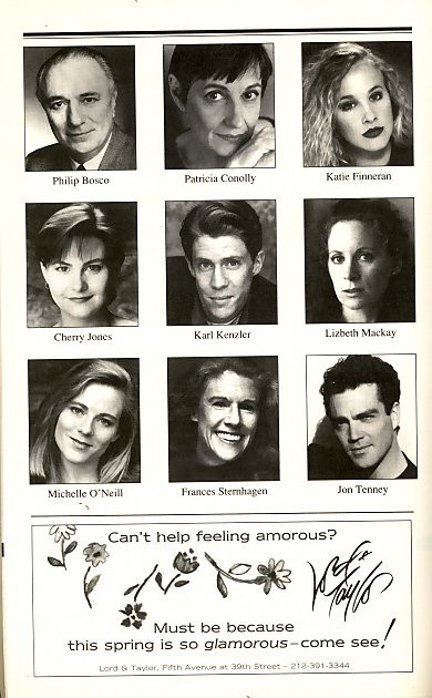 The Heiress (Mar 1995)
Philip Bosco, Patricia Conolly, Katie Finneran, Karl Kenzler
Cort Theatre