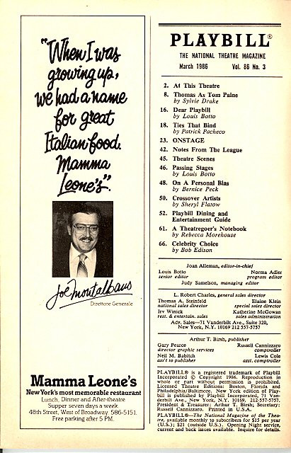 Singin' in the Rain (Mar 1986)
Don Correia, Mary D'Arcy, Peter Slutsker
Gershwin Theatre