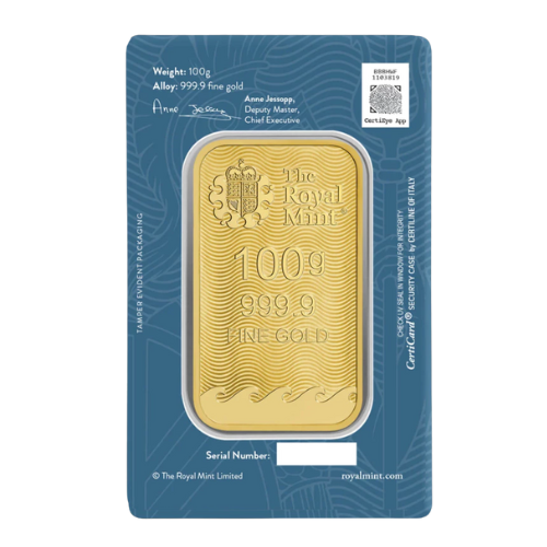 100g Royal Mint Gold Bar