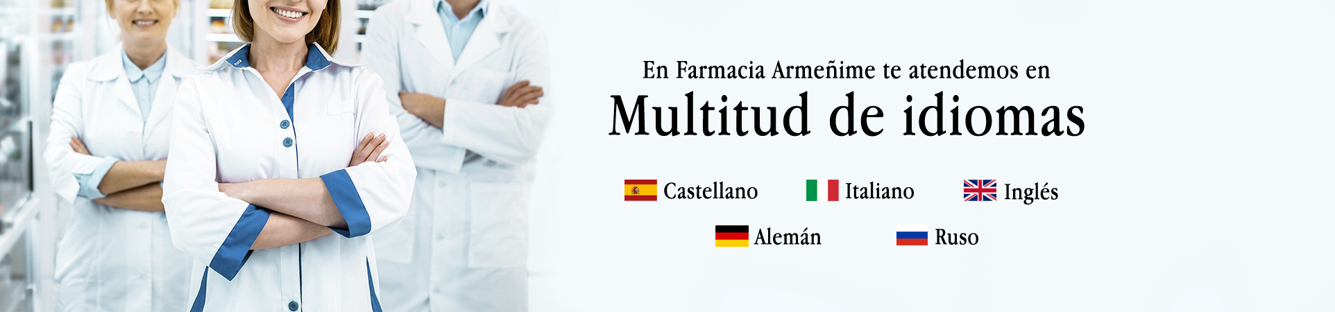 Atención en multitud de idiomas en Farmacia Armeñime