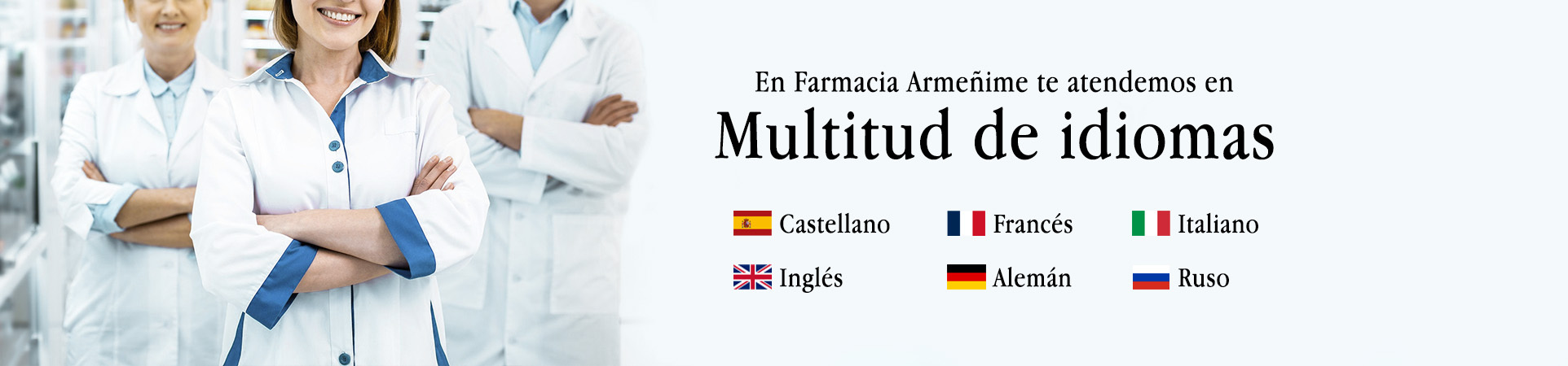 Atención en multitud de idiomas en Farmacia Armeñime