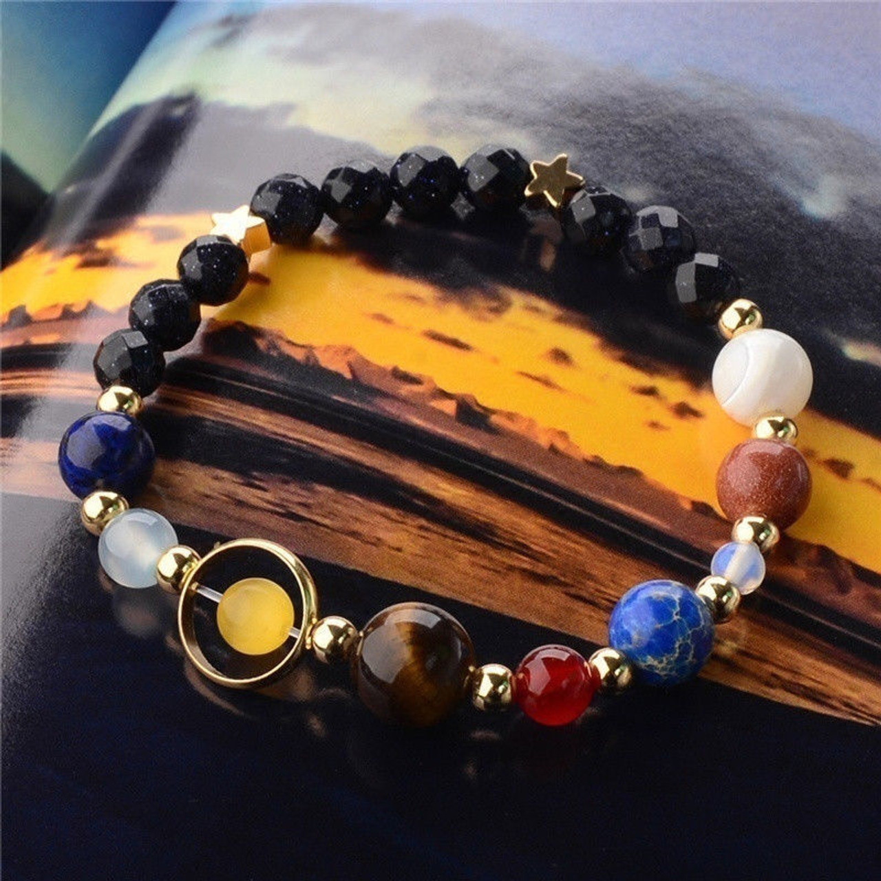 Natural Crystal Solar System Bracelet – Endless Guidance