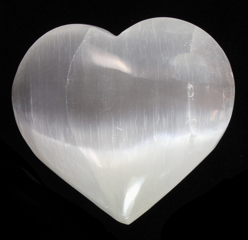 White Selenite Heart - Large