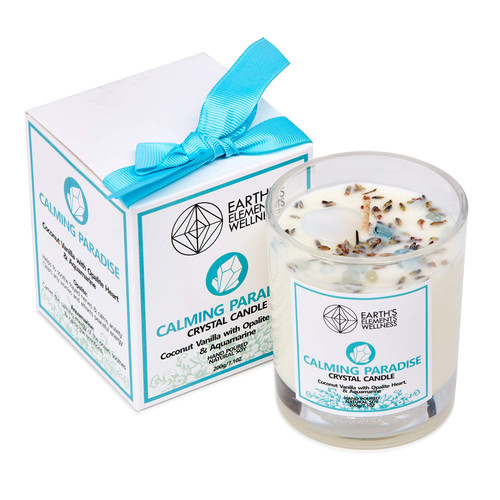 Calming Paradise Crystal Candle