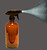 16 oz Amber Glass Bottle with Black Trigger Sprayer 2